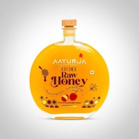 AAYURJA Lychee Raw Honey | Exotic Lychee Flavor | Packed with Nutrients and Antioxidants | Smooth and Aromatic Sweetener | 750 Grams